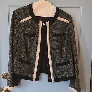 Vince Camuto blazer/jacket, 16W, black, grey, ivory,
